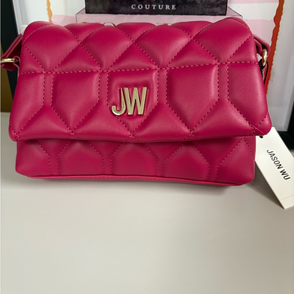 Jason Wu Fuchsia Quilted Vegan Leather Crossbody Bag
